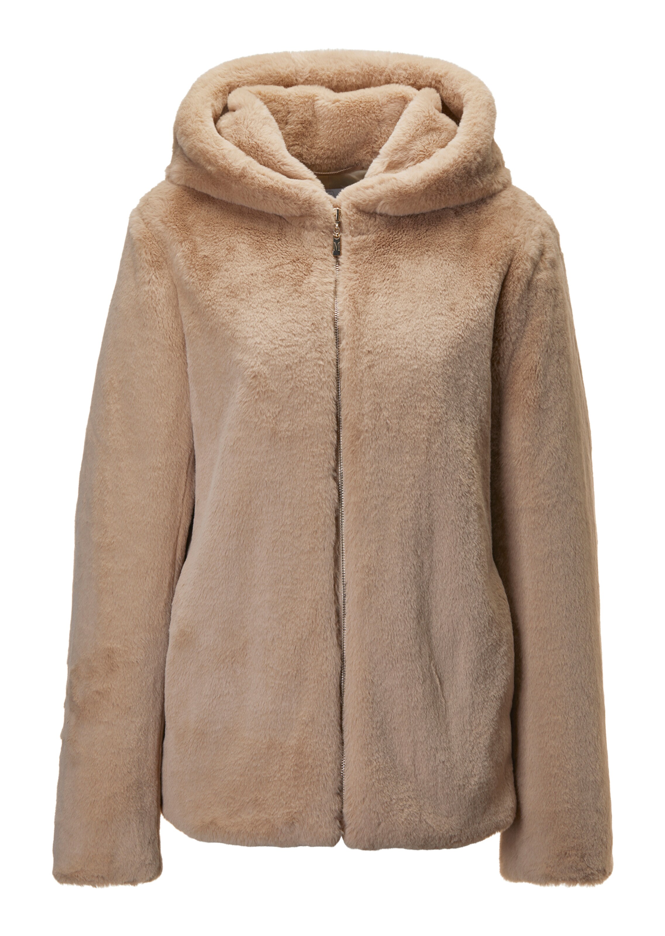 Webpelz-Jacke mit Kapuze