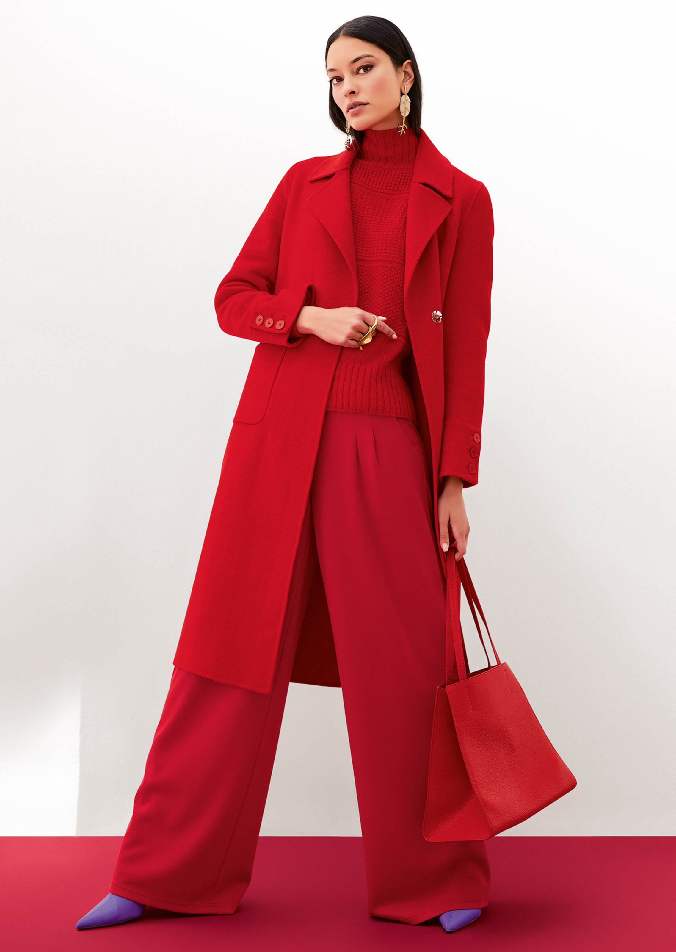 Wintermantel Daniel Hechter Mantel Damen Rot Trendyol Collection