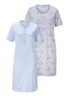 Lot de 2 chemises de nuit en pur coton thumbnail 1