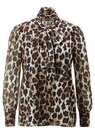 Schluppen-Bluse mit Leo-Print thumbnail 1