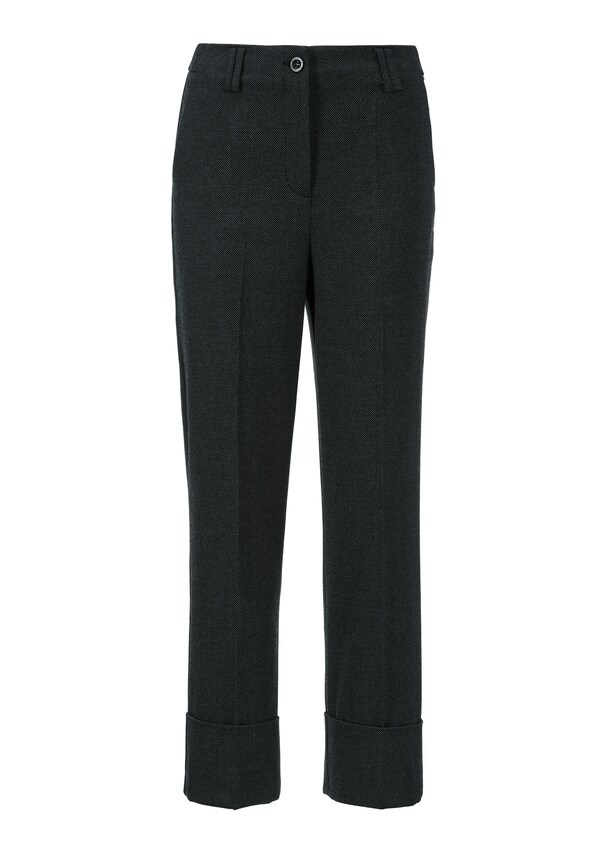Pleated trousers with turn-ups