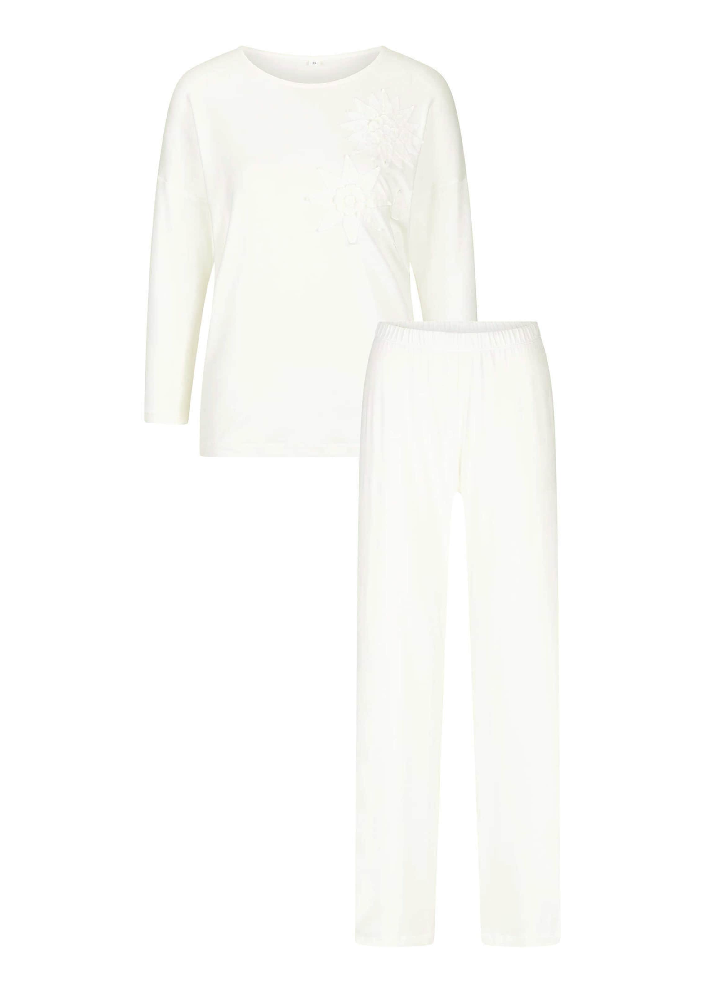 Pyjama mit Blütenapplikation
