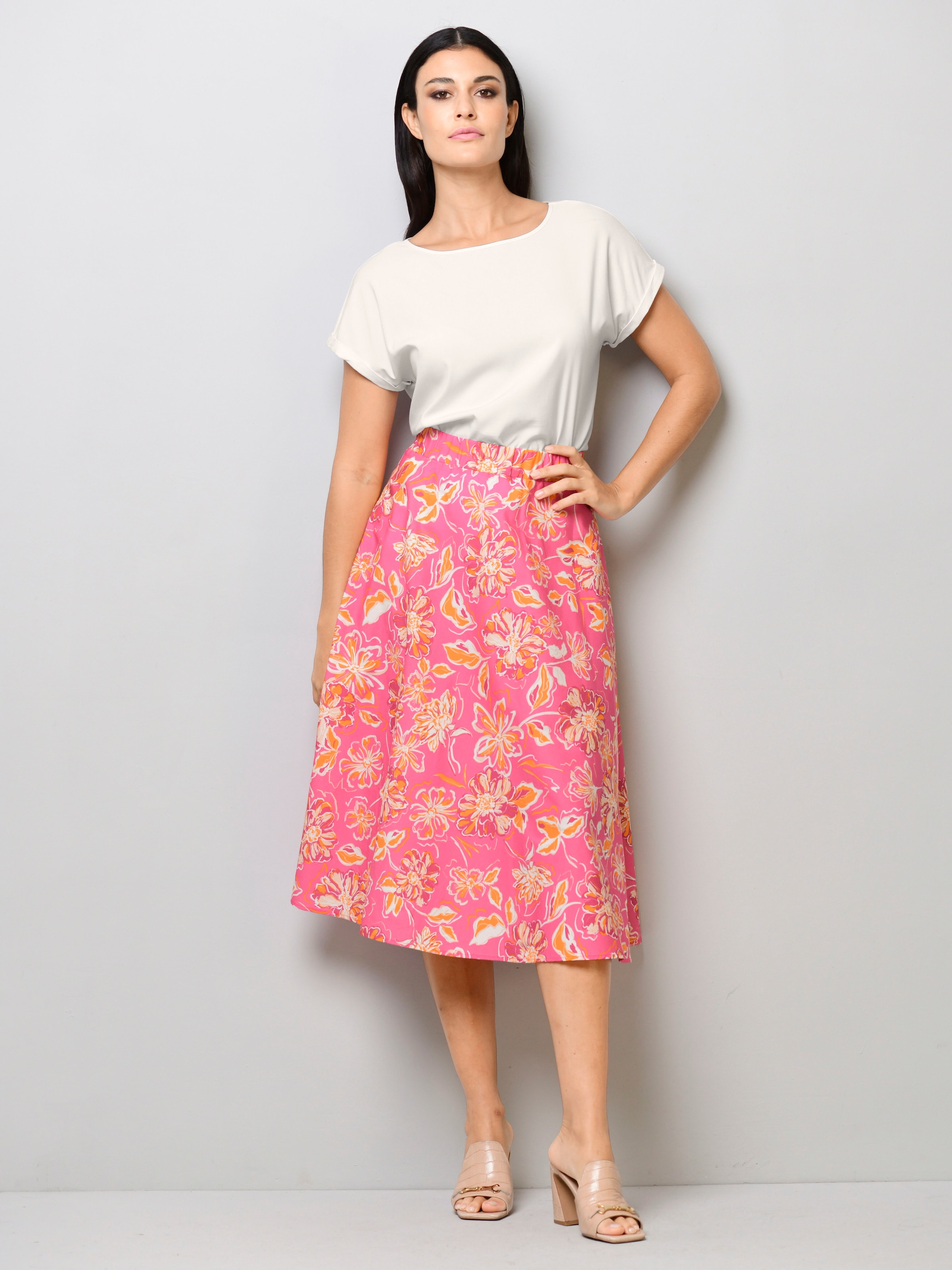 Rock mit floralem Druck 1