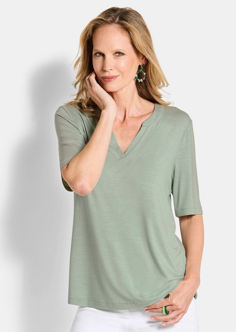 Jersey-Shirt aus weicher Viskose