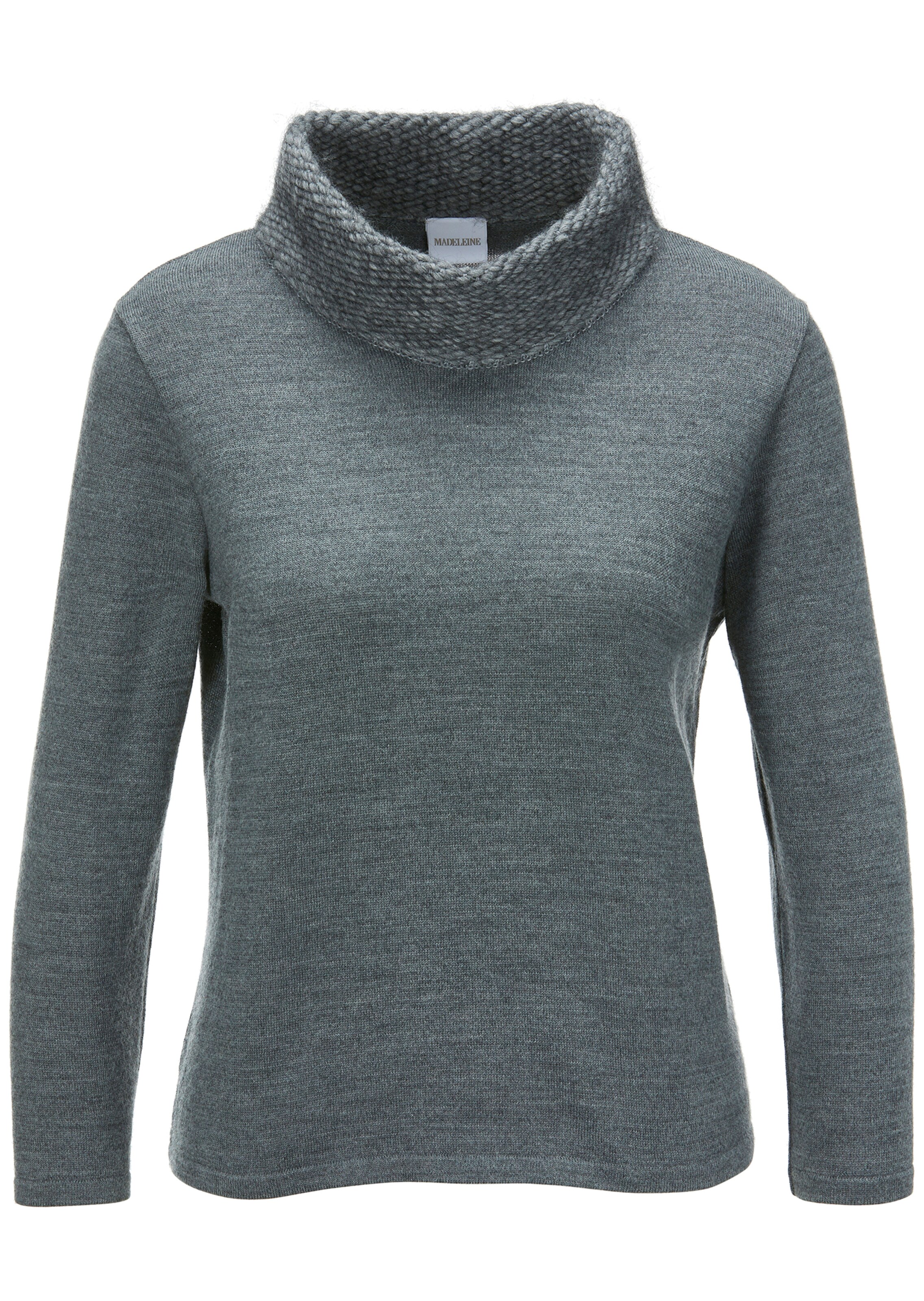 Stehkragen-Pullover mit 3/4-Ärmeln