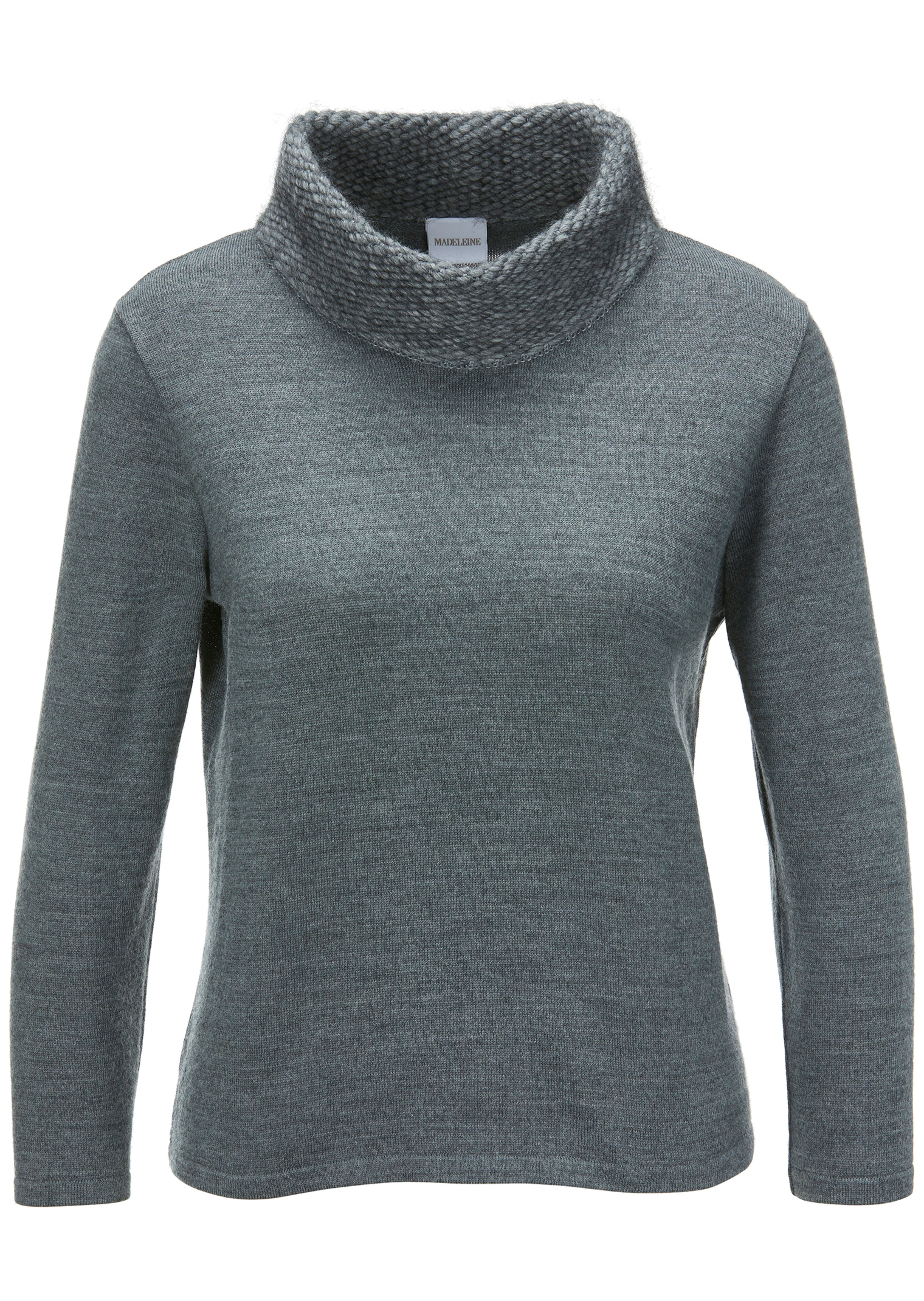 Stehkragen-Pullover mit 3/4-Ärmeln
