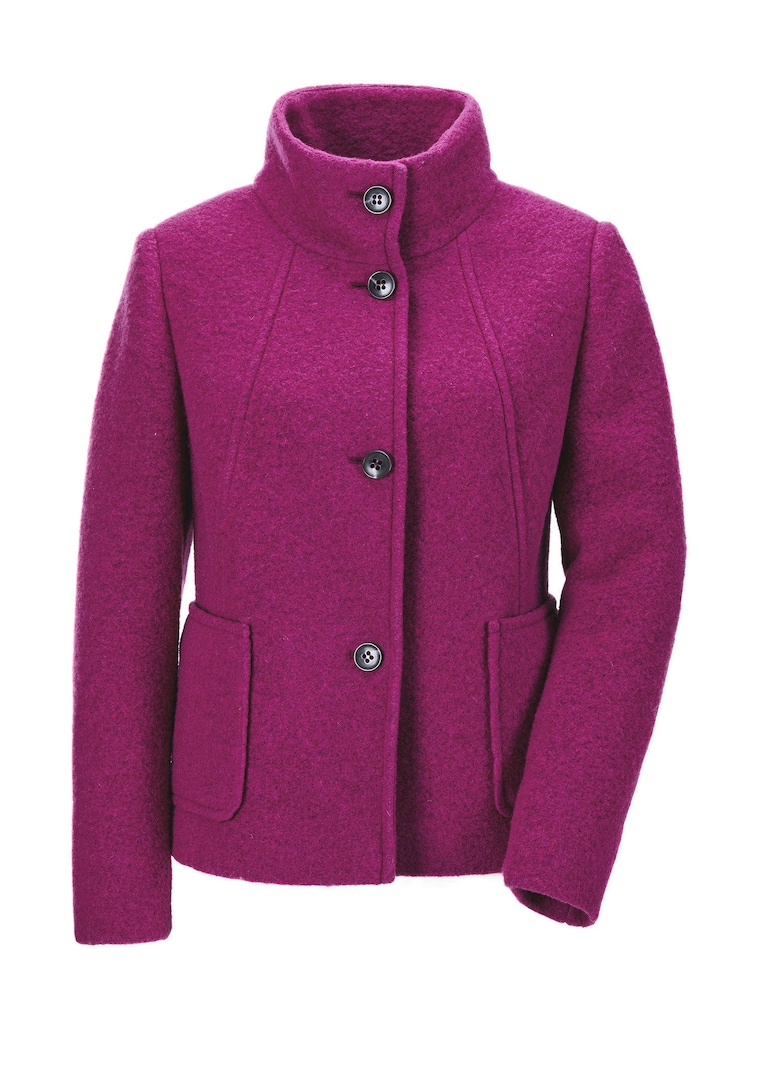 Wollmix Jacke mit Stehkragen