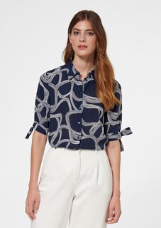 Hemdbluse mit Unikat-Print thumbnail 1