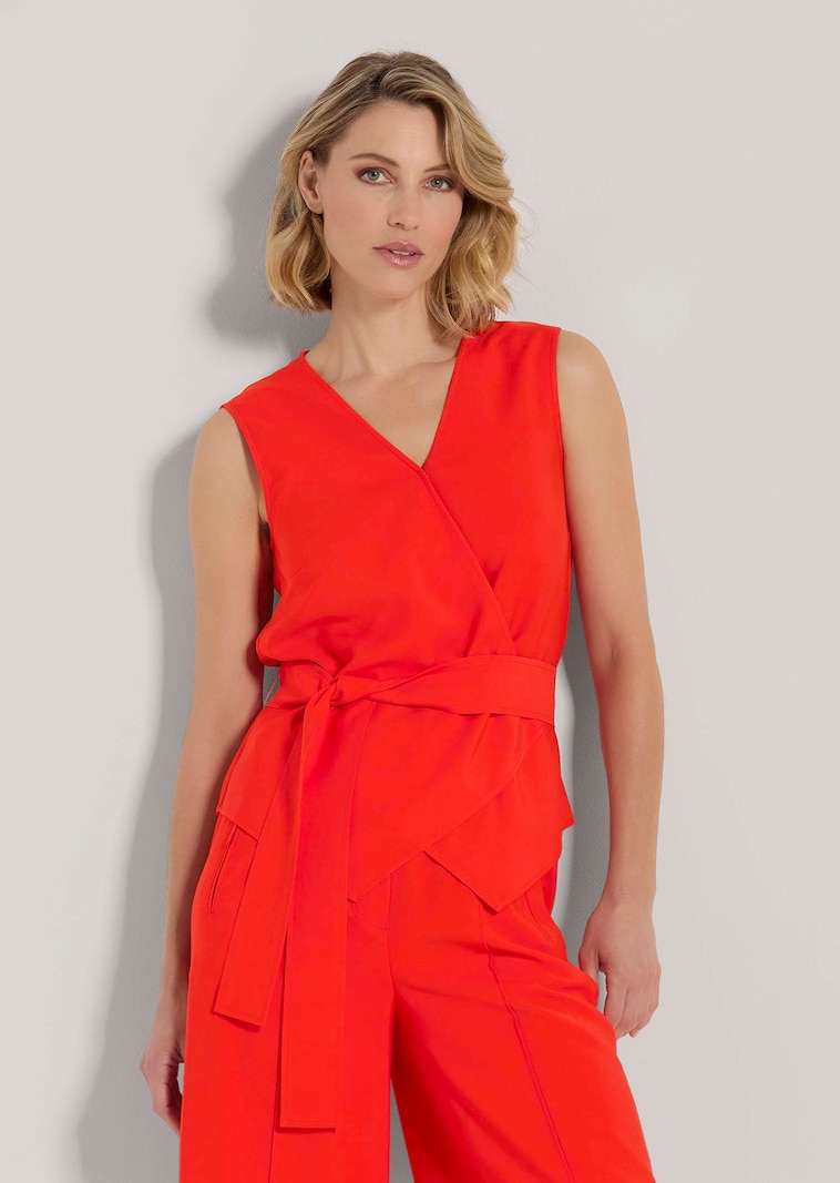 Ärmelloses Wickeltop