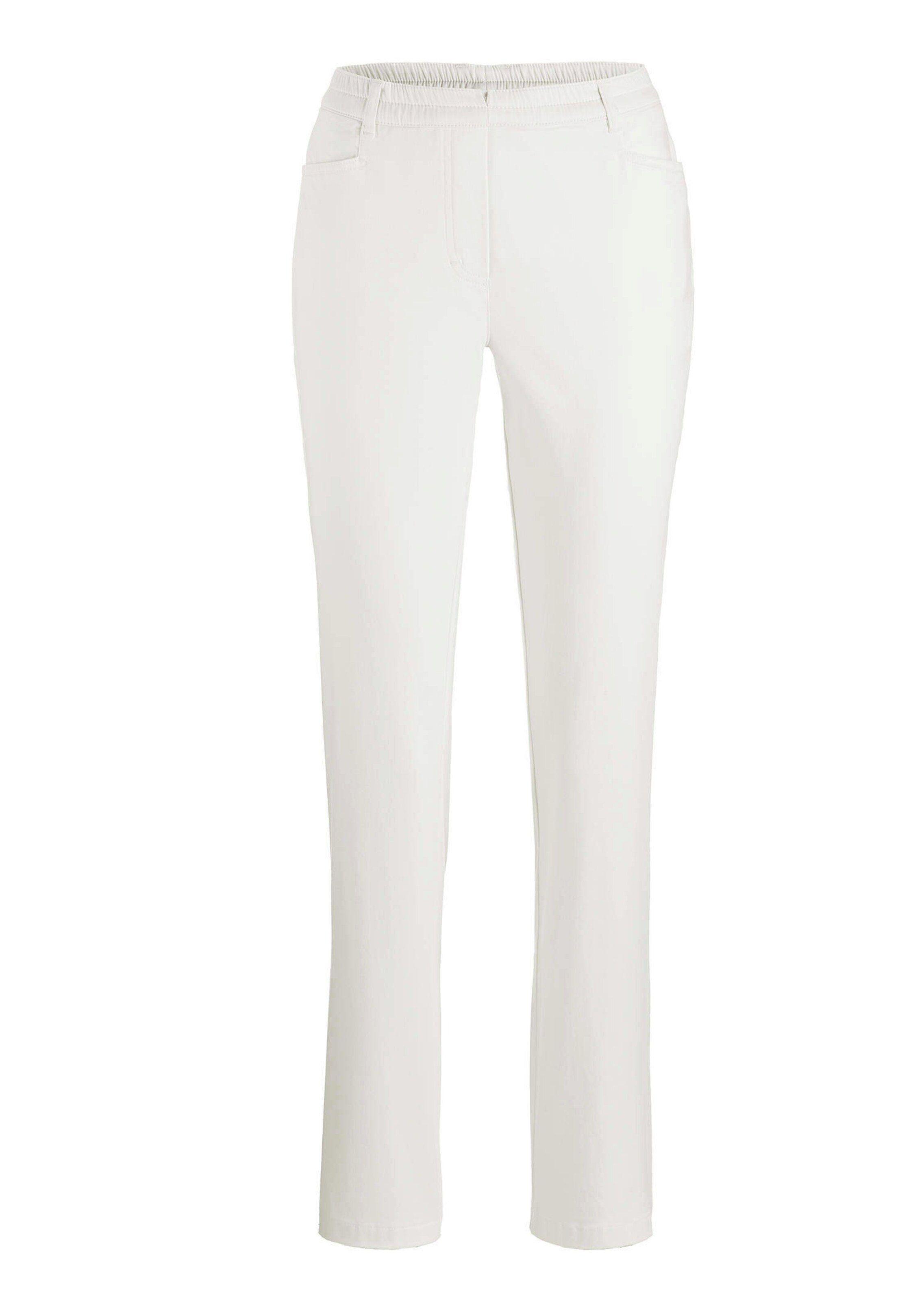 Broek LOUISA met elastische tailleband, van katoen-satijn