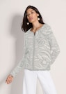 Blazer en maille à imprimé jacquard et zip thumbnail 1