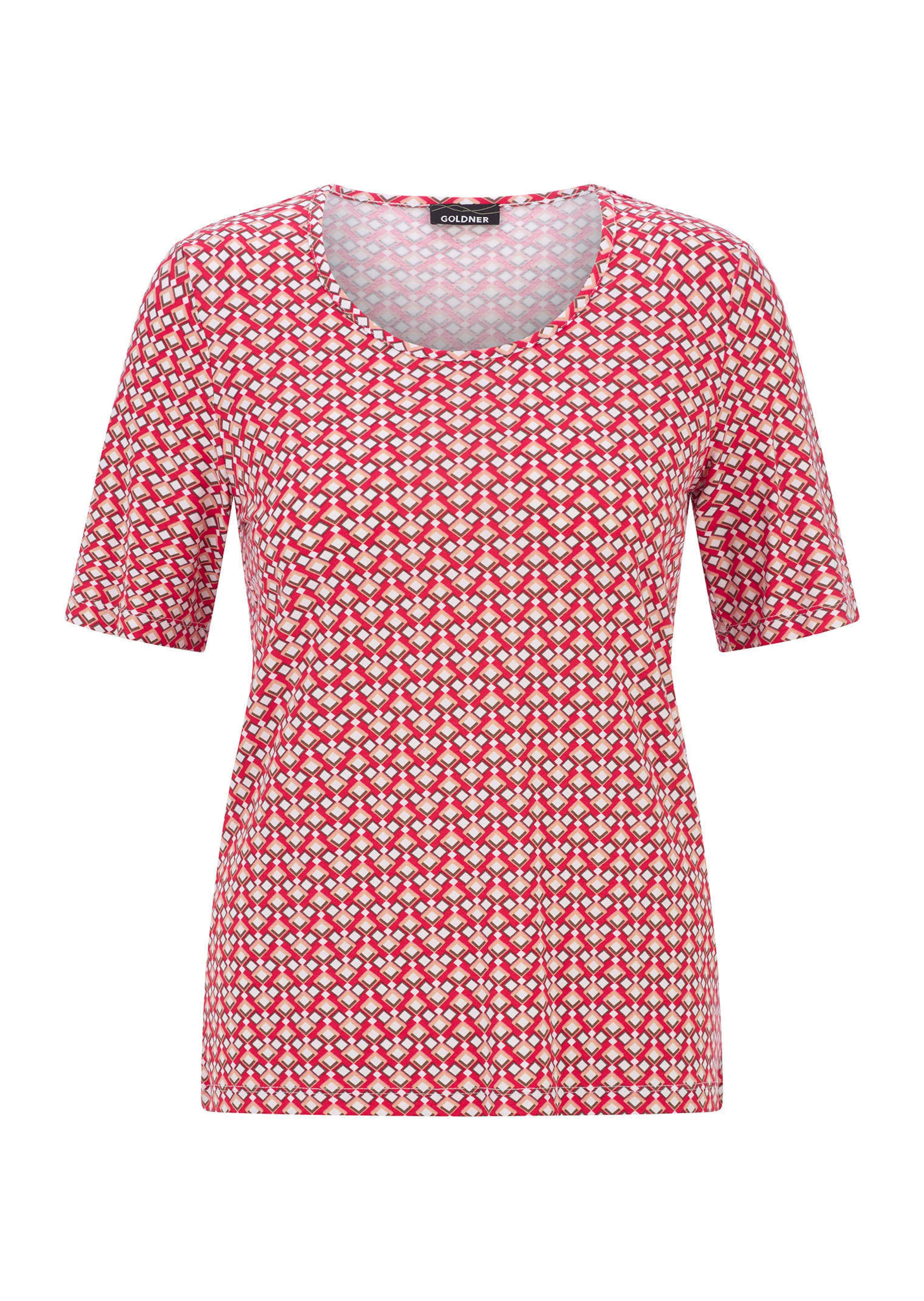 Jersey shirt met minimal ruitpatroon
