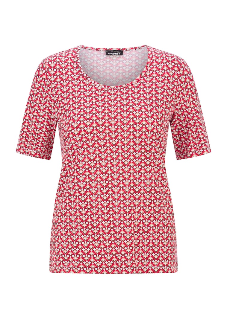 T-shirt en jersey avec un motif minimal en losange