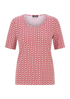 Jersey shirt met minimal ruitpatroon thumbnail 6