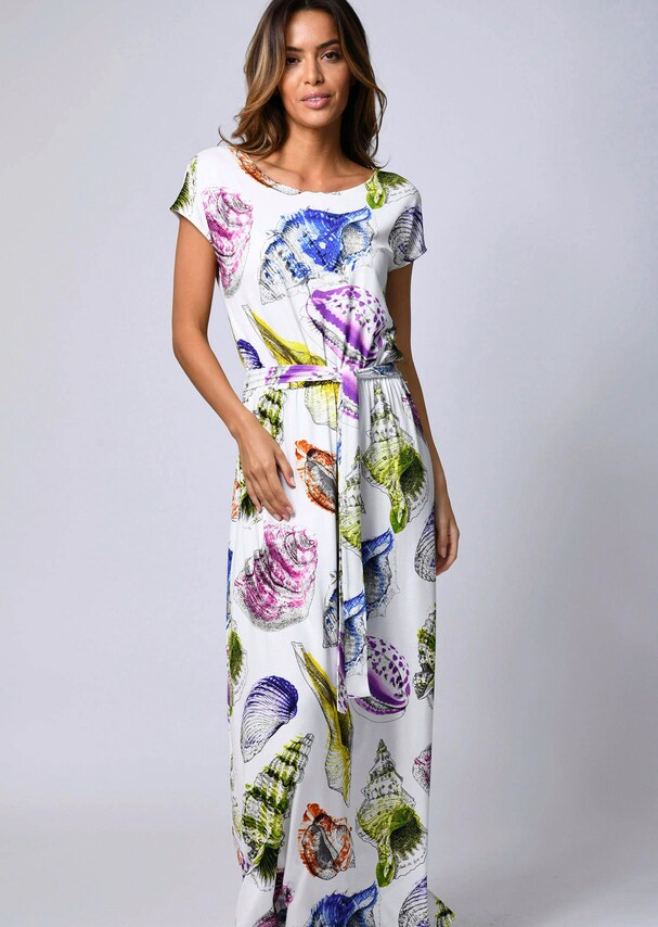 Kleid mit modischem allover Muschel-Druck 5
