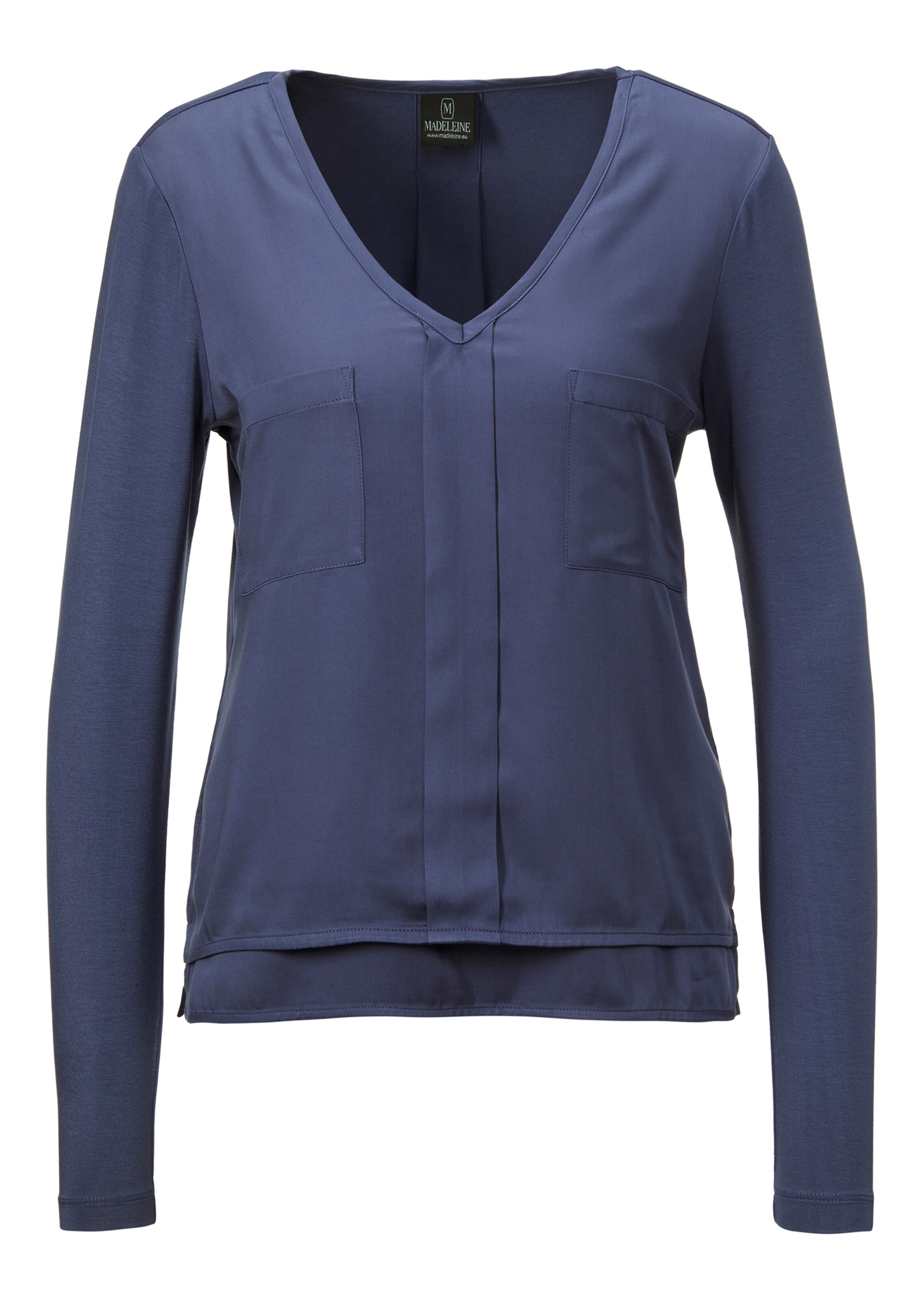 Bluse mit aufgesetzten Taschen