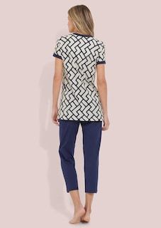 Jersey-Pyjama mit 7/8-Hose thumbnail 2