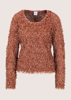 Sweatshirt aus Effektgarn in Federoptik thumbnail 6