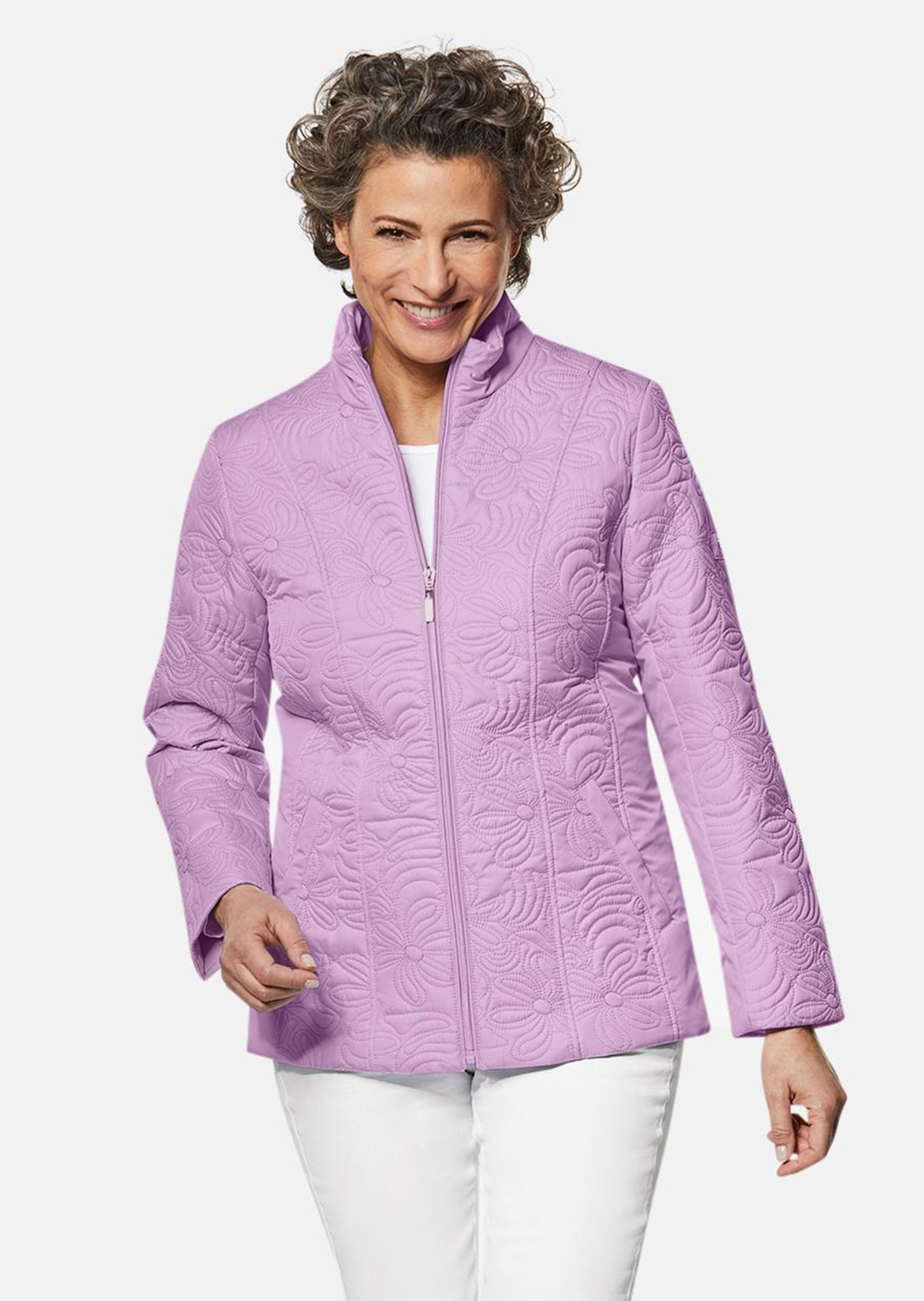 Veste avec matelassage à fleurs