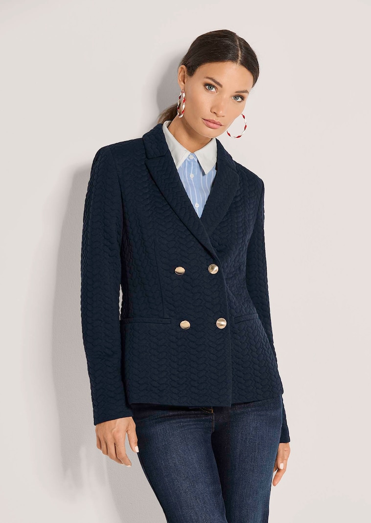 Zweireihiger Blazer im maritimen Stil