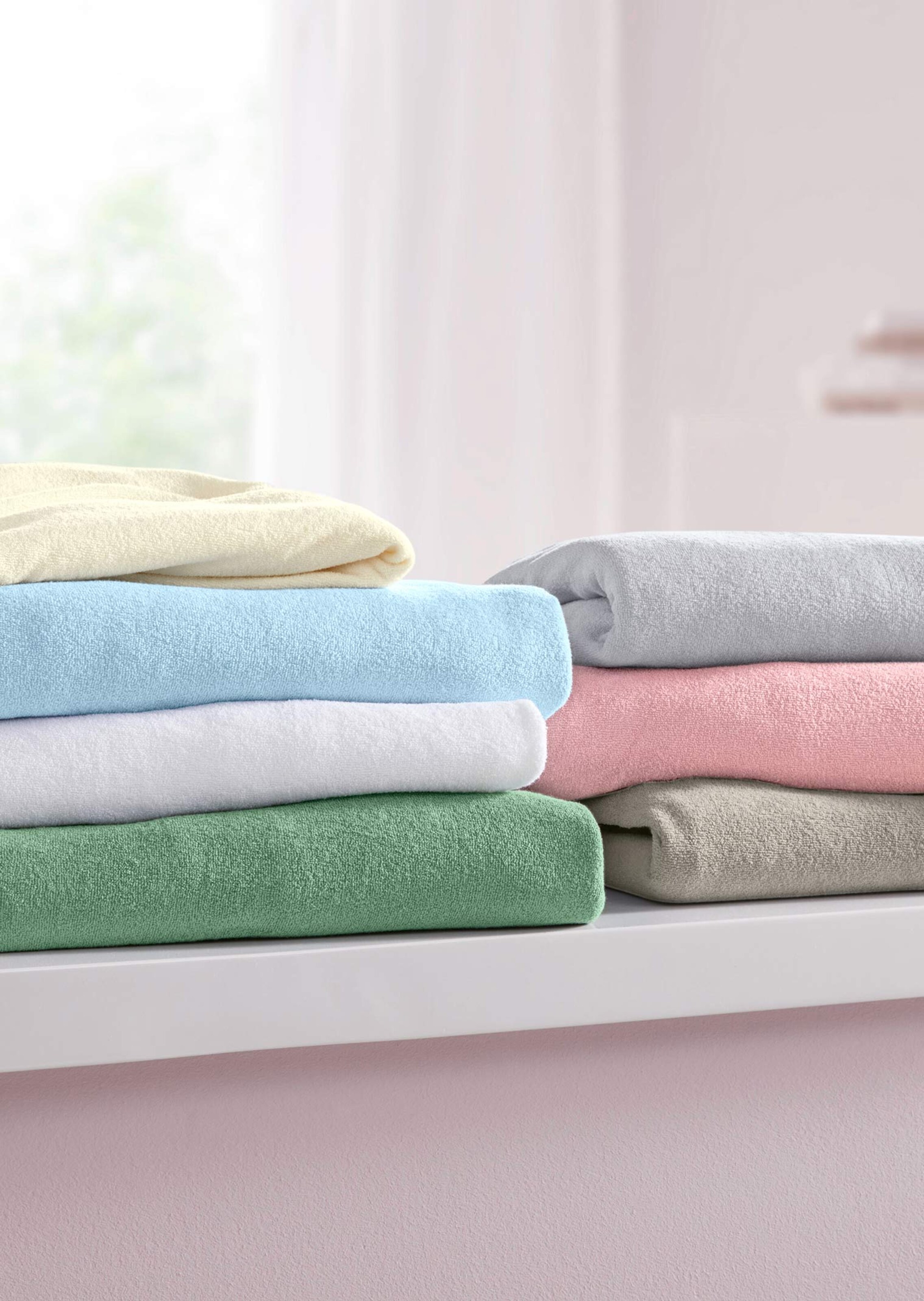 Drap-housse en éponge - vieux rosé - Gr. 180-200 x 200 cm de Goldner Fashion