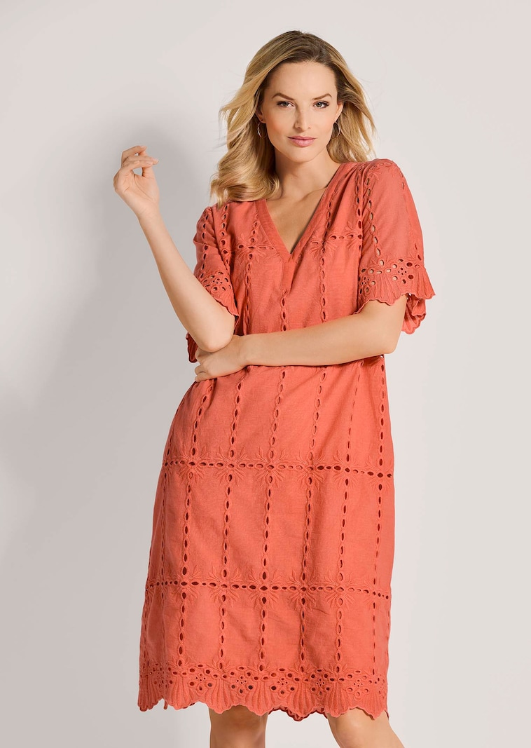 Tunika-Kleid mit Spitze