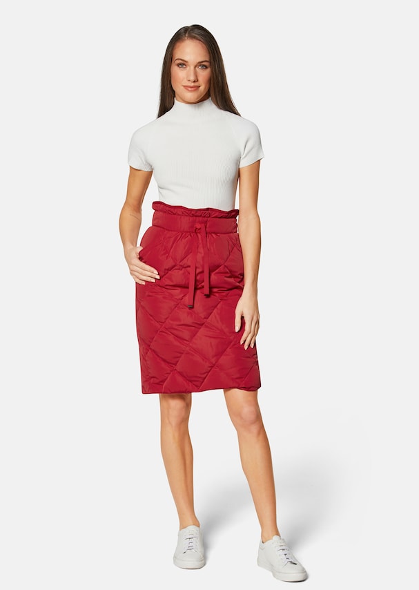Padded quilted skirt in paperbag style 1