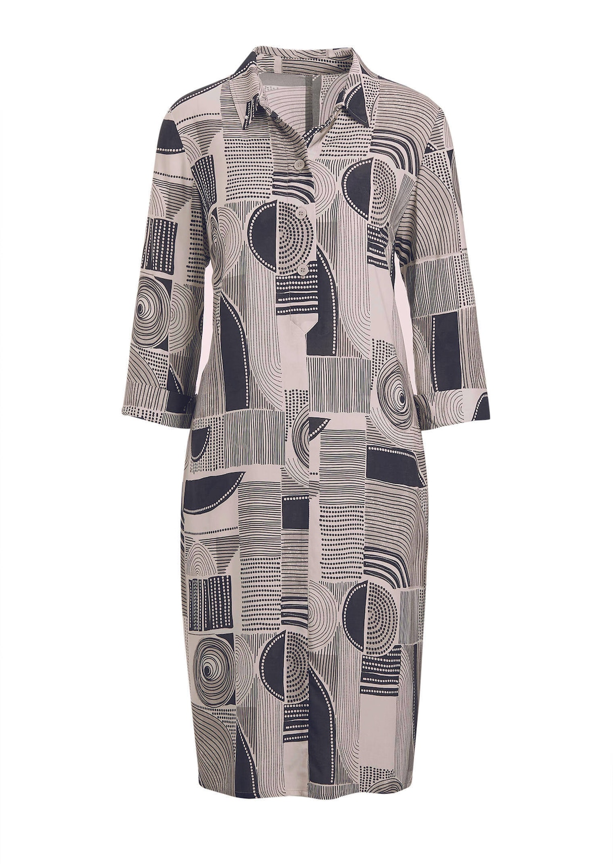 Blusenkleid mit Alloverdruck