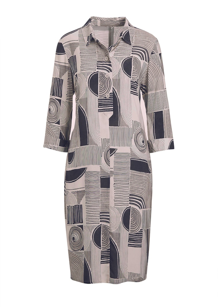 Blusenkleid mit Alloverdruck