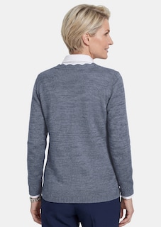 Strickjacke mit filigranen Ajourdetails thumbnail 3