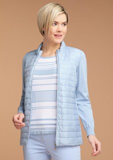 Sportlich-elegante Feinstrick-Strick-Steppjacke thumbnail 1