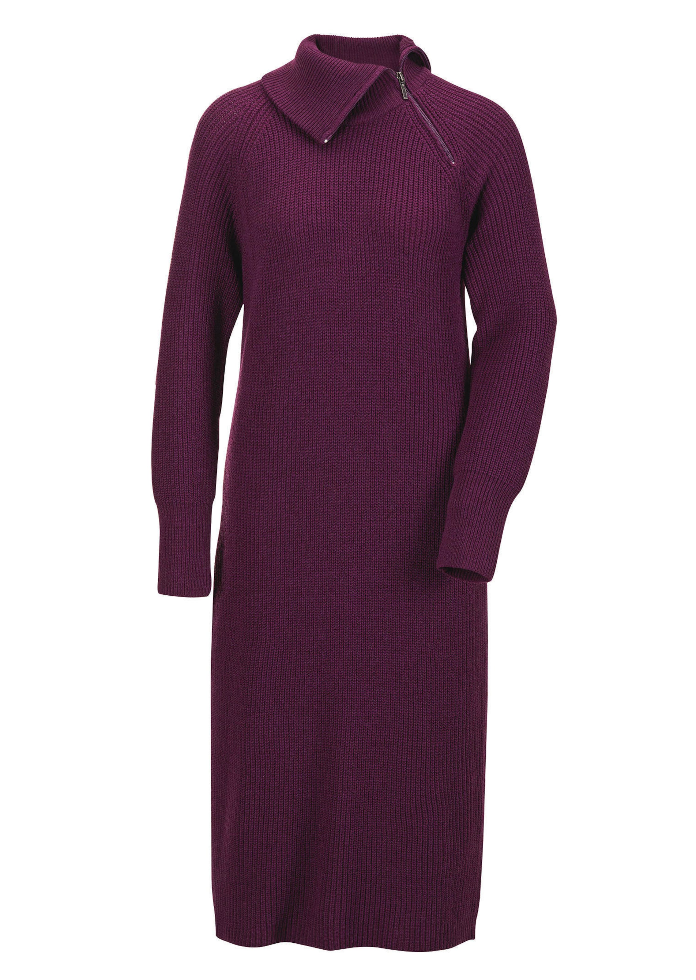 Robe en tricot avec col asymétrique