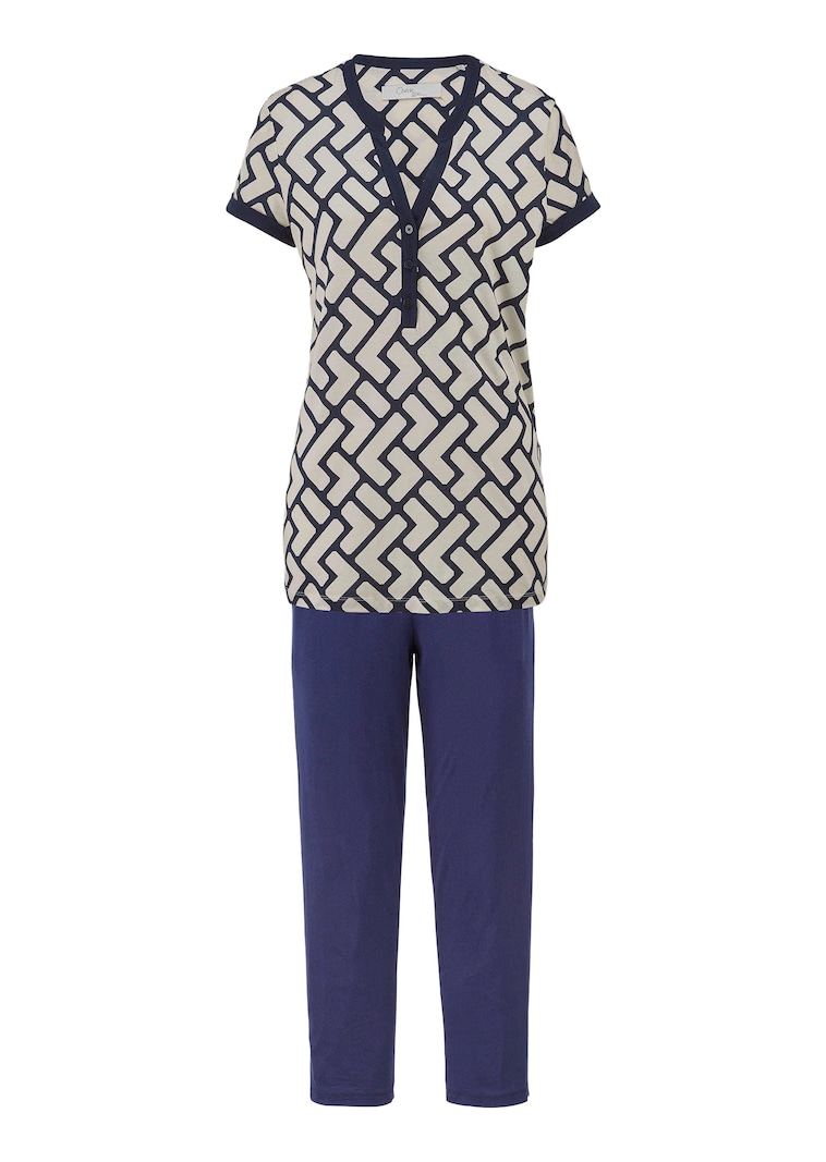 Pyjama en jersey avec pantalon 7/8
