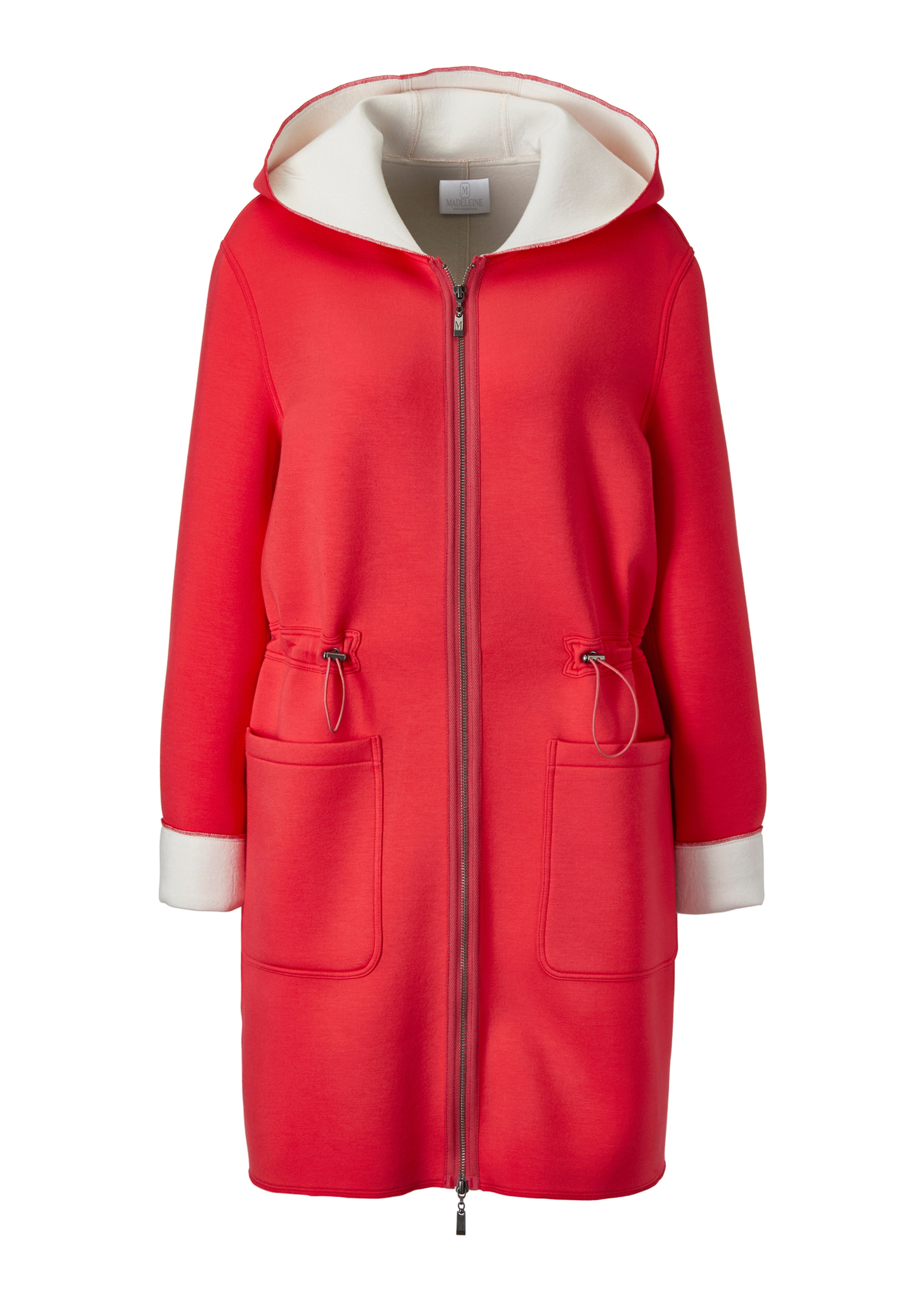Lange Jersey-Jacke in Doubleface-Qualität
