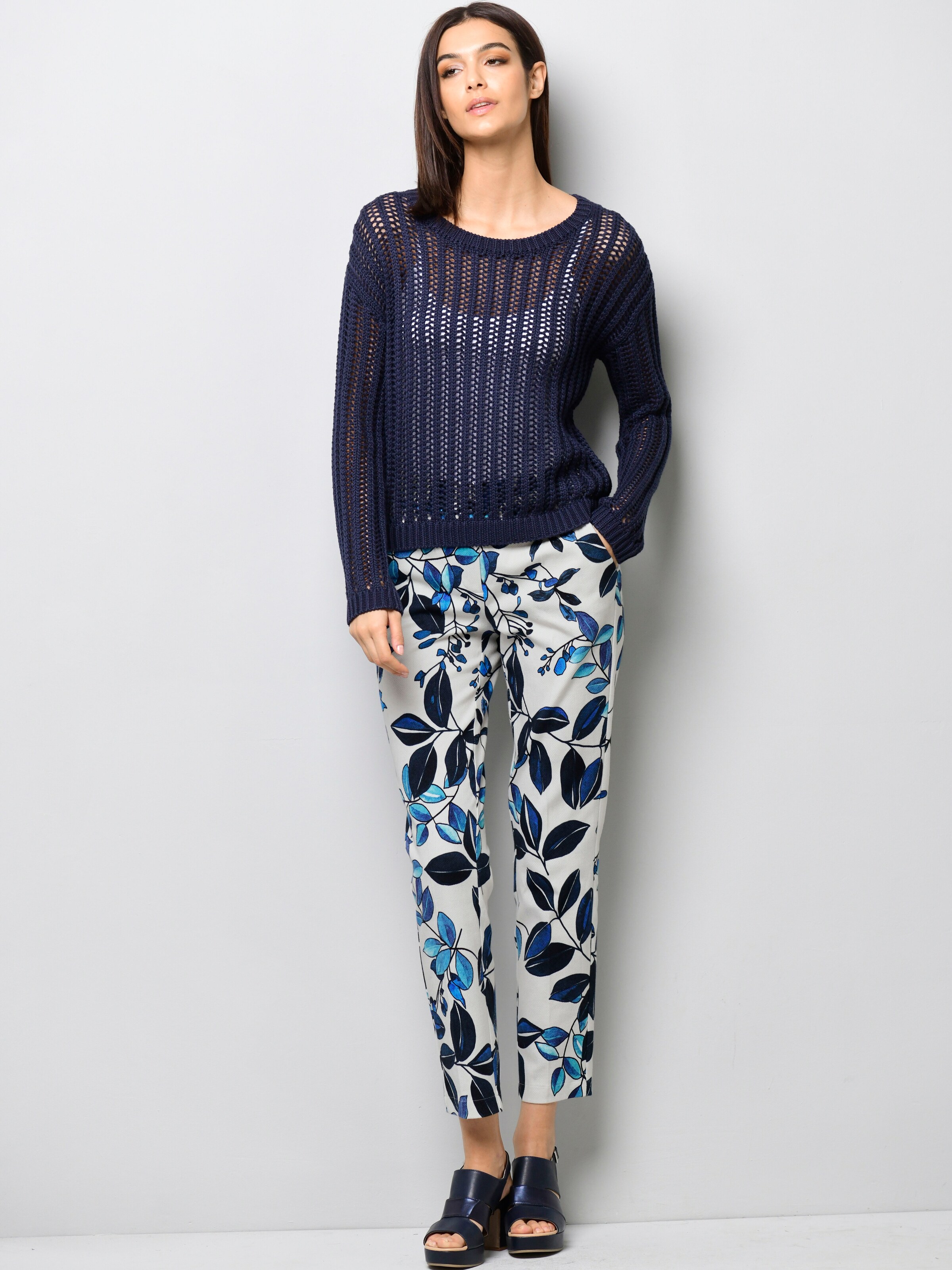 Bluse mit floralem Dessin