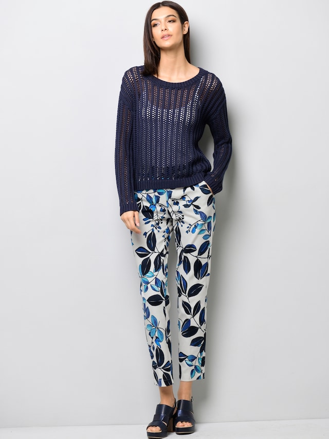 Bluse mit floralem Dessin 1