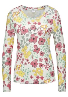 Langarm-Shirt mit Blumenprint thumbnail 1