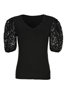 Shirt mit Spitzenärmel in Ballonform thumbnail 4