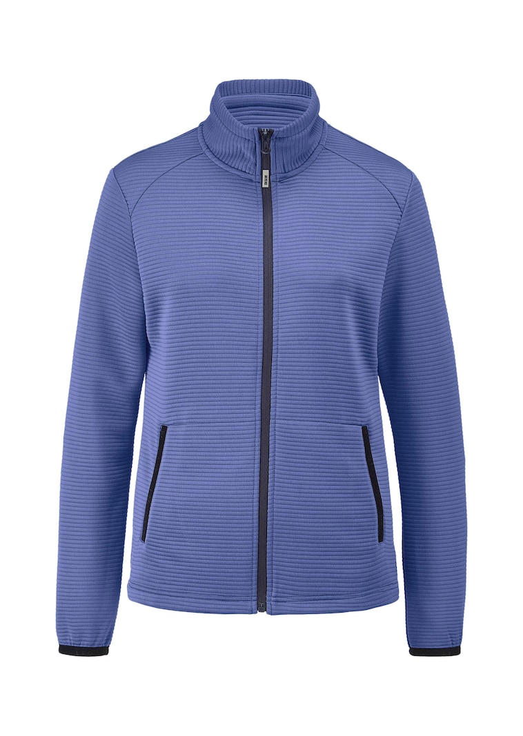 Licht vrijetijdsjack met horizontale ribstructuur