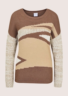 Rundhals-Pullover mit Intarsien thumbnail 6