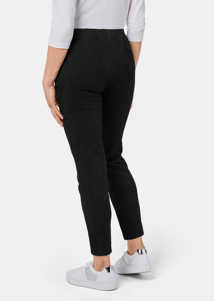 Moderne Leggings in trendigem Velourslederimitat