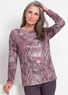 Sweatshirt in metallic look thumbnail 1