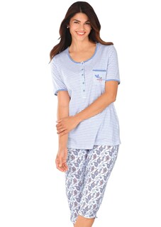 Baumwoll-Pyjama mit Halbarm thumbnail 1