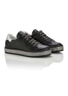 Leather lace-up trainers thumbnail 1
