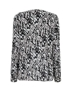 Druckbluse mit grafischem Dessin thumbnail 3