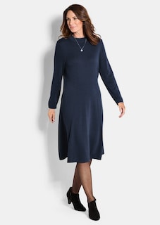 Robe en tricot à la coupe féminine en A thumbnail 2