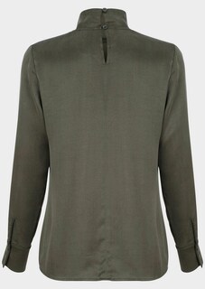 Satinbluse mit Stehkragen thumbnail 7