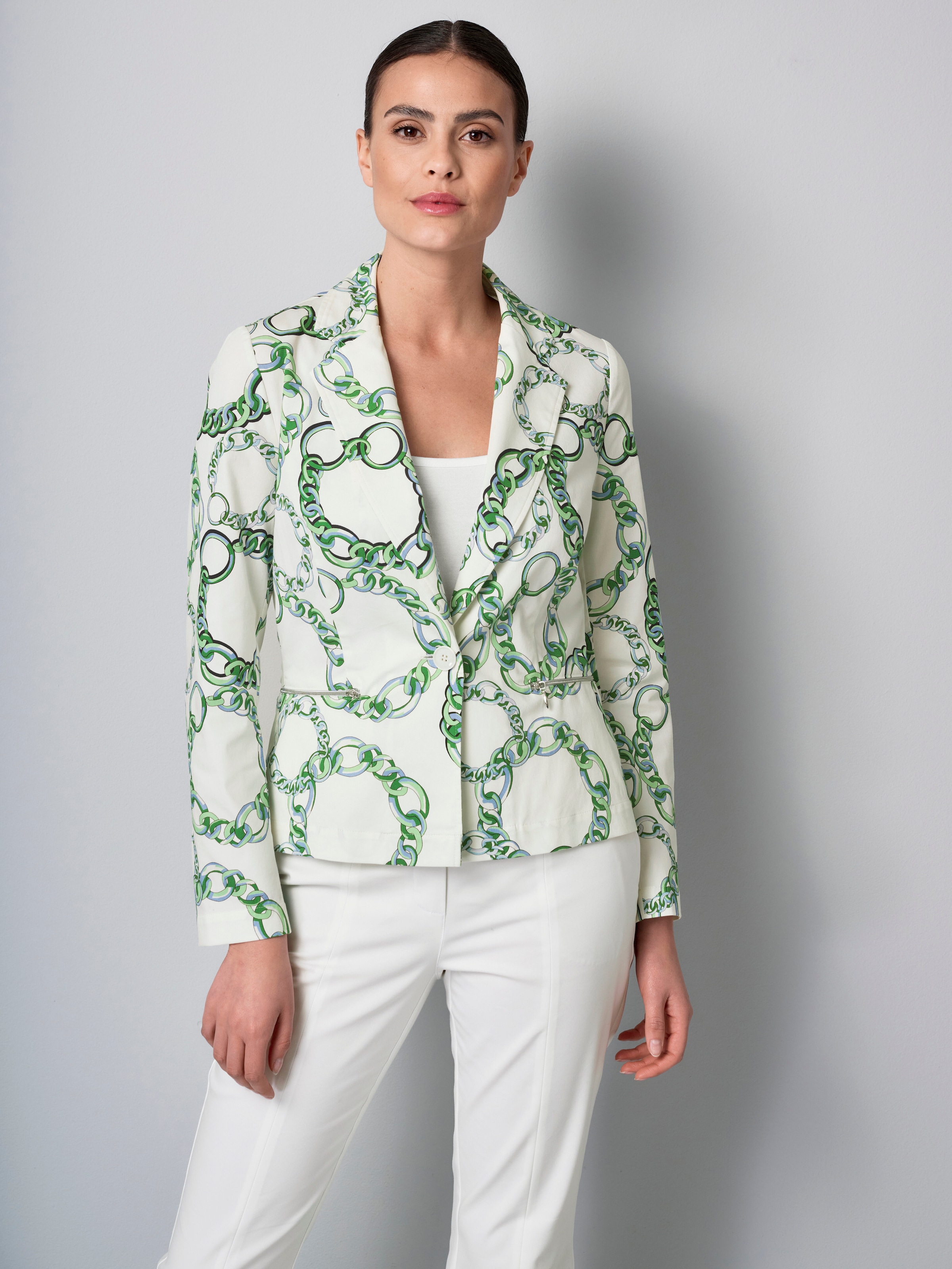 Blazer mit grafischem Print