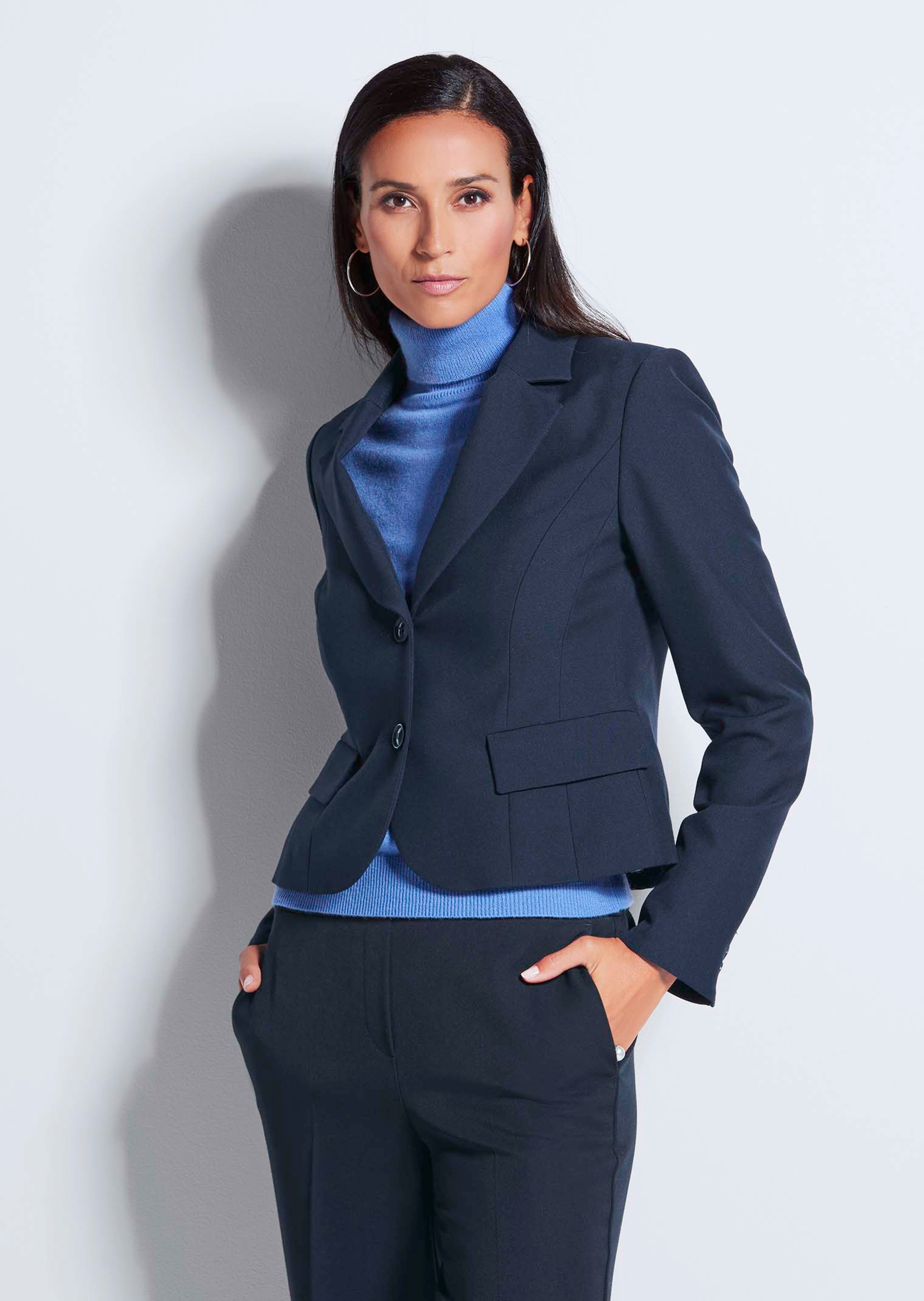 Kurzblazer in Jeans-Optik