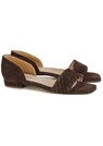 Flat suede sandal thumbnail 1